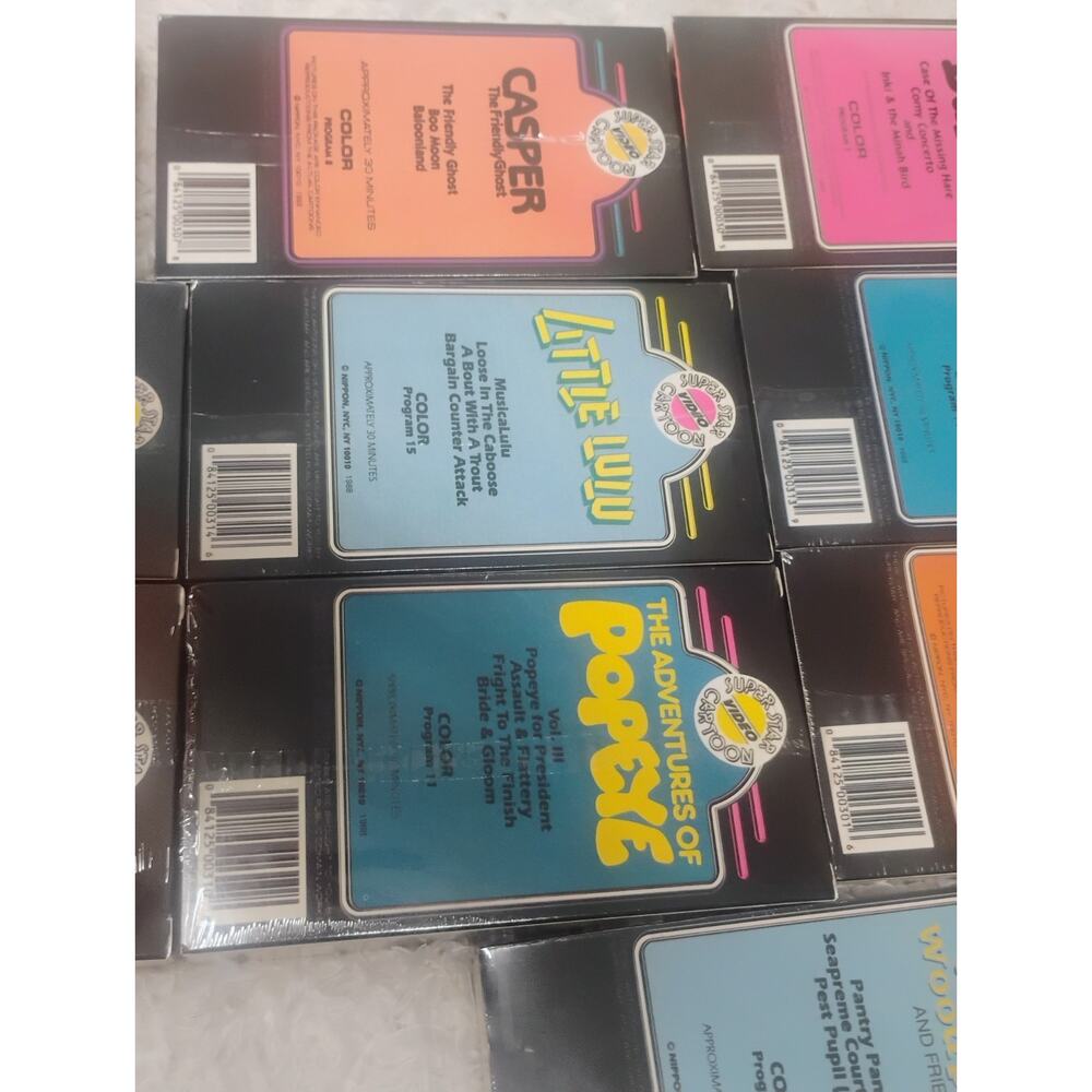 LOT 10 NEW SEALED Superstar Cartoon Video VHS Vintage Popeye Superman Bugs Bunny - Picture 8 of 15